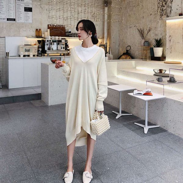 

pieces of new loose knitted 20 long skirt for women, White