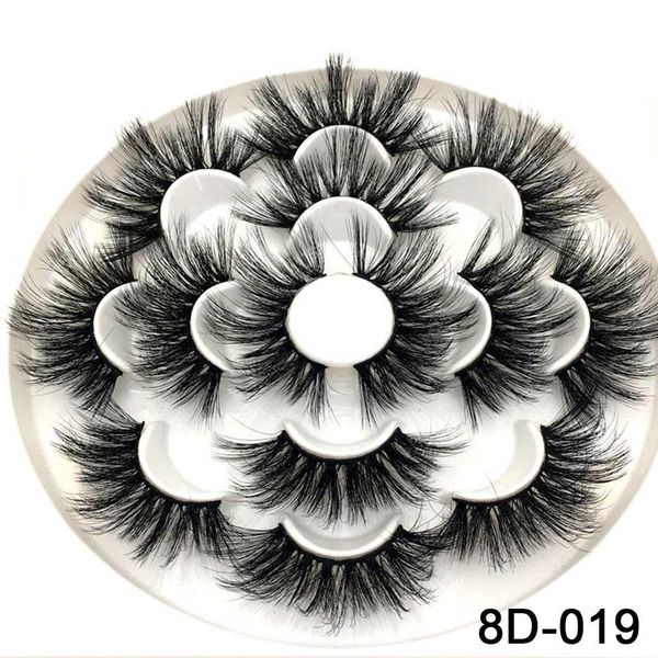 

7pairs 25мм норка ресницы длинные ресницы природные 3d искусственные ресницы норковые драматический поддельные ресницы макияж ресницы extens