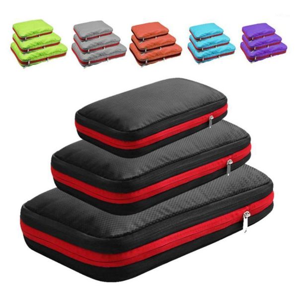 

1/3pcs travel compression storage bag clothes luggage organizer zipper pouch storage bags1