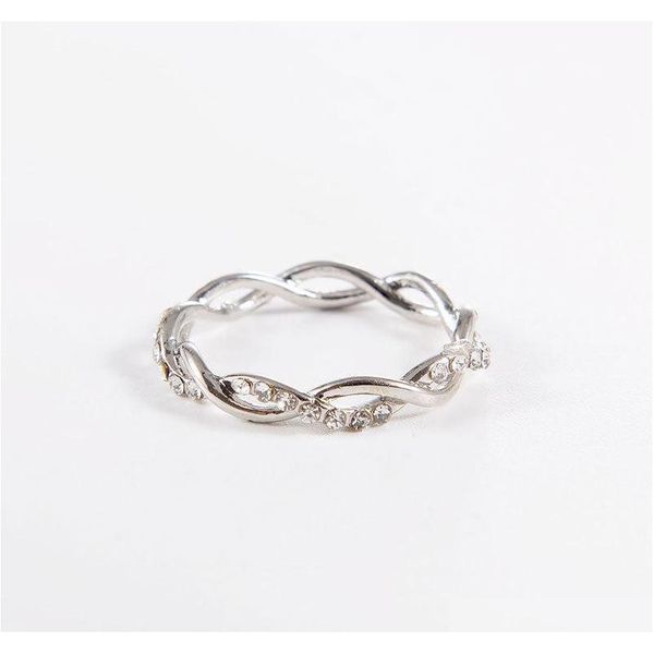 

s997 fashion jewelry women's simple twist ring copper d sqcucc beauty888, Silver