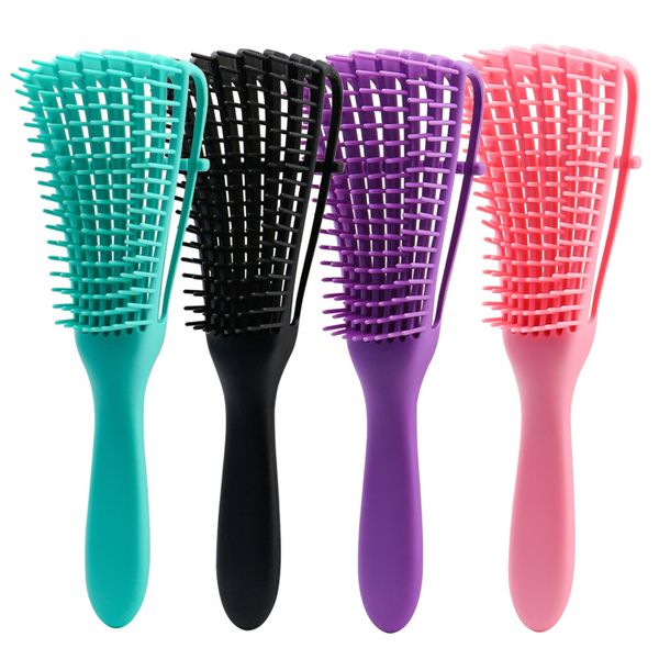 

new style eightclaw fish comb multifunction hair easy hair spareribs fluffy massage ocs comb straight curly hair, Silver