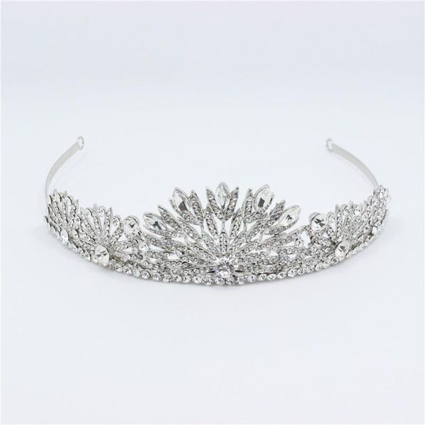 

luxury crystal wedding crown hair accessories rhinestone bridal tiara headband, Golden;silver