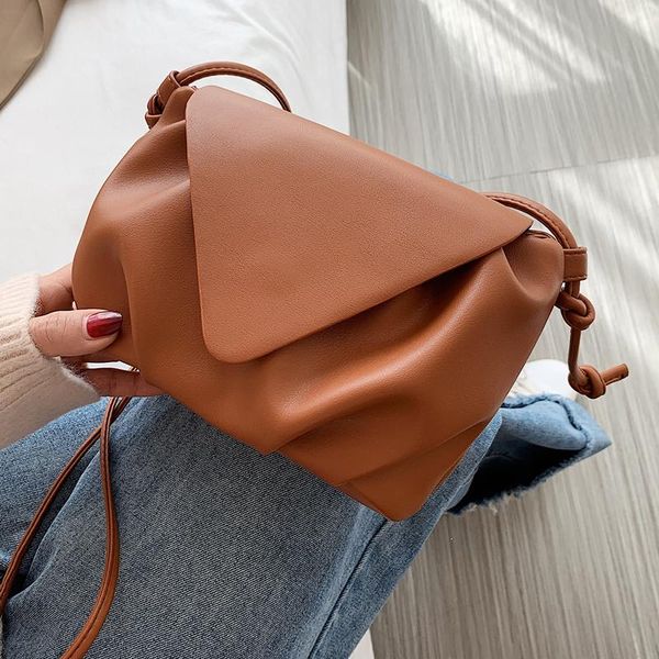 

dumpling vintage shoulder bag for women 2020 solid fashion small handbags female pu leather designer crossbody bag lady