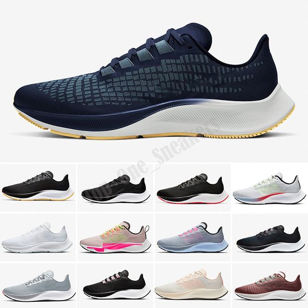 

zoom pegasus knit 37 mesh turbo shoes black vast grey white blue hero men women sneakers gold dart trainers with tag