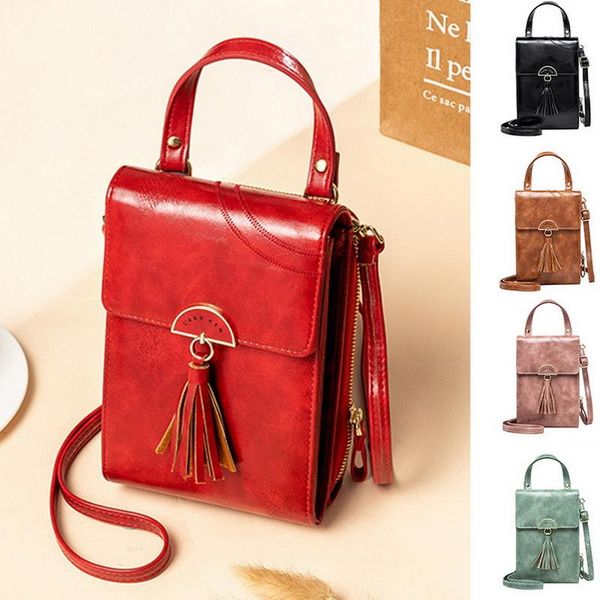 

new tassel zipper mini summer shoulder bags for women lady messenger crossbody phone bag card holder small handbag purses female