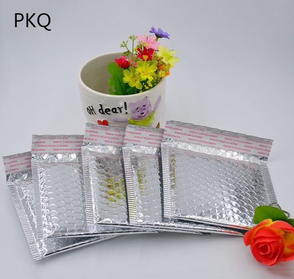 

100pcs 15*13cm small gold aluminized foil metallic bubble mailer shipping bubble padded envelopes gold gif qylome xhhair