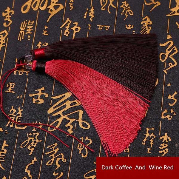 

mibrow new 13cm long double colors for 1set earrings charms tassels for diy jewelry making findings borlas piel h jllopn