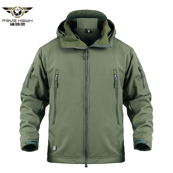 

shark skin military tactical jacket men camouflage windbreaker army hood combat jacket male winter coat, Black;brown