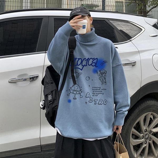 

men's sweaters winter warm men turtleneck sweater pullove knitted thicken fashion outdoor roupas masculinas youthful vitality bd50ts, White;black