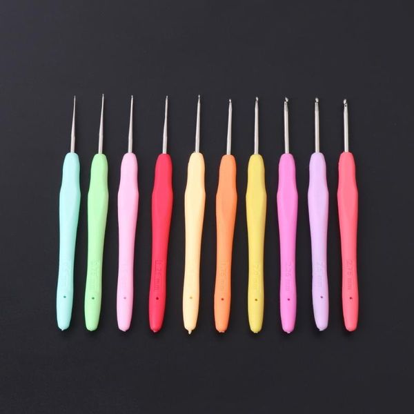 

sewing notions & tools 1pc metal knitting needles crochet hooks tool with ergonomic grips 0.5-2.75mm, Black