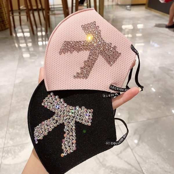 

diamond handmade rhinestone big bow personality mask crystal decoration female girl shiny nightclub party jewelry giftoutletqlnb