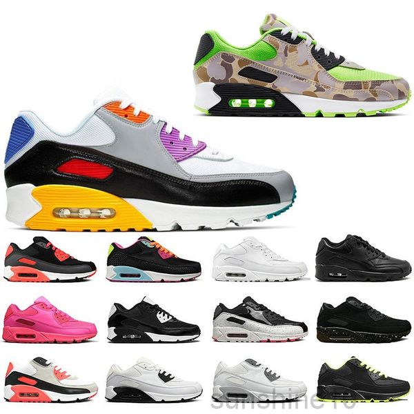 

2021 new men sneakers shoes classic 90 men casual shoes sports trainer cushion 90 surface breathable sports shoes 40-46 te-2