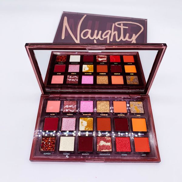 Hot Makeup Eyeshadow Palette Naughty Nude 18 colori Ombretto Shimmer Metallic Matte Nudes Ombretto Cosmetici di bellezza di alta qualità