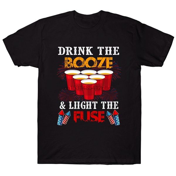 

drink the booze and light the fuse firework 4th july independence day black hoodie designers t shirts sweatshirt