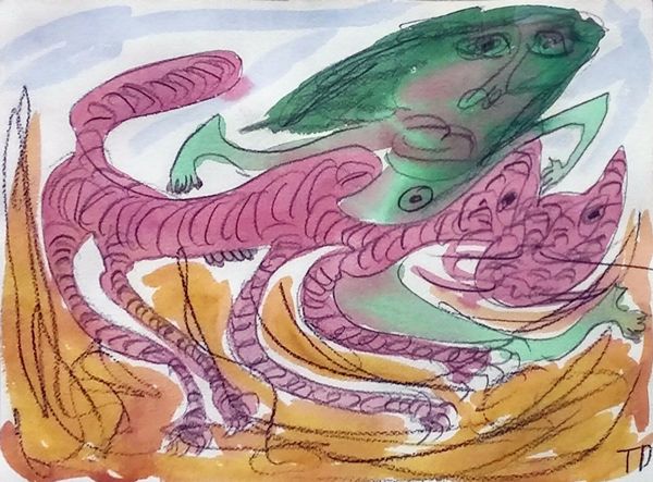 

artworks pink cat home decor handpainted &hd print oil painting on canvas wall art canvas pictures 210113