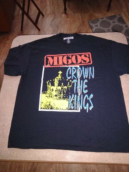 

2xl black licensed migos crown the kings, hip hop, urban, rap summer the new fashion for short sleeve hoodie designers t shirts sweatshirt