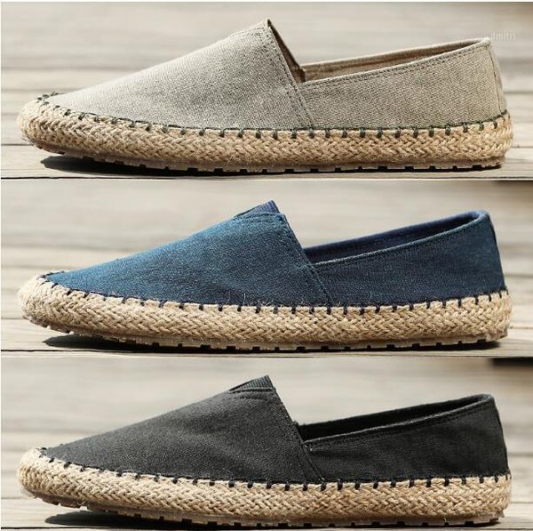

breathable canves fishermen lazy shoes flat heel driving loafers for men1, Black