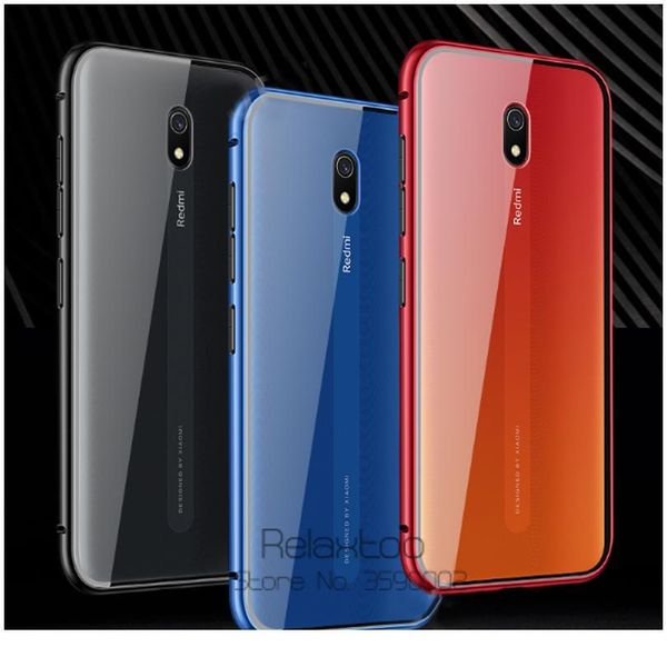 

magnetic case for xiaomi redmi 8a double-sided tempered glass metal bumper shockproof cover on redmi 8 a case redmi8 jllcsk