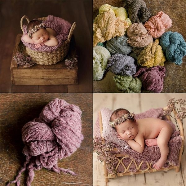 

ylsteed newborn stretch wraps retro baby pgraphy props infant shooting background basket filler y201009
