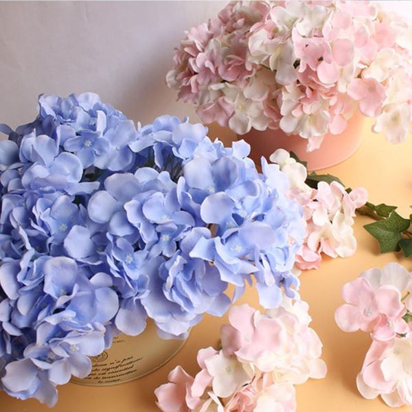 

decorative flowers & wreaths 1pcs vivid silk artificial hydrangea flower wedding decoration spring big for home