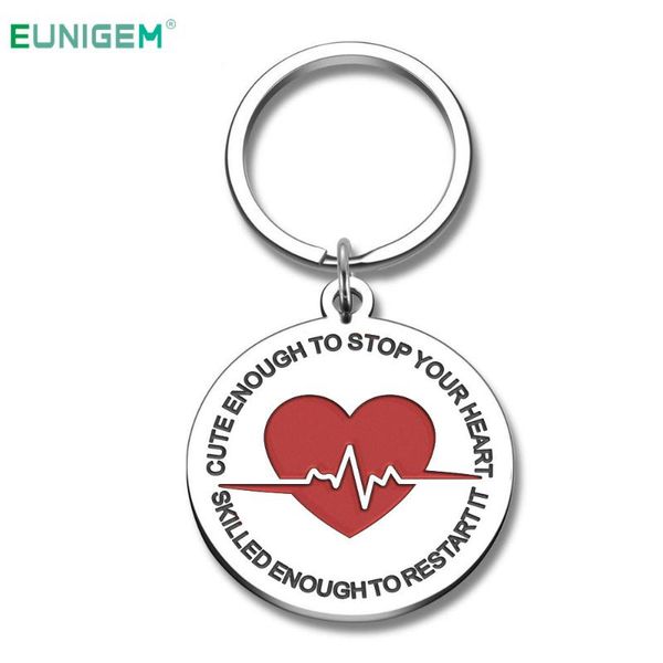 

funny keychain gifts for women men nurses prayer stethoscope charms nurses graduation gift for students key ring, Silver