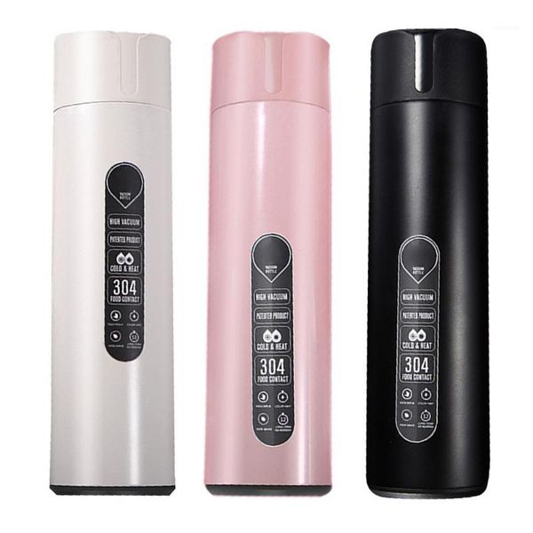 

420ml led digital smart vacuum mug stainless steel water bottle wireless charging travel cup1