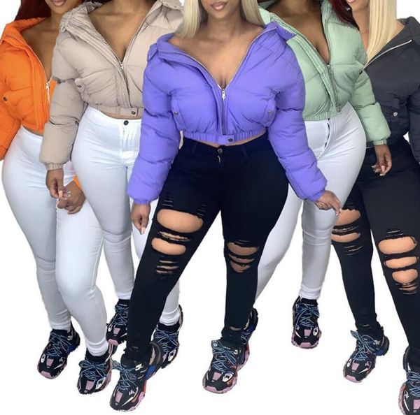 

winter warm cotton-padded coat for women crop cotton jacket long sleeve girls ladies wadded jackets coat casual sport outdoor wear d111102, Black;brown