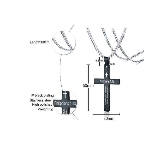 

women tn47 sell black 201014 steel color man woman 50mm big cross fnl style lover gift stainless korea bullet necklace iqbhp