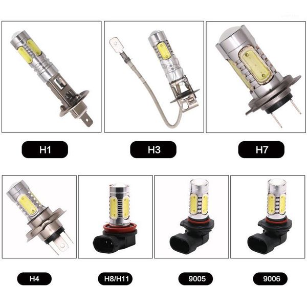 

high power bright h4 h7 h8 h11 9005 9006 880 881 cob led light 7.5w car fog lights accessories part 12v bulb white 1000lm1