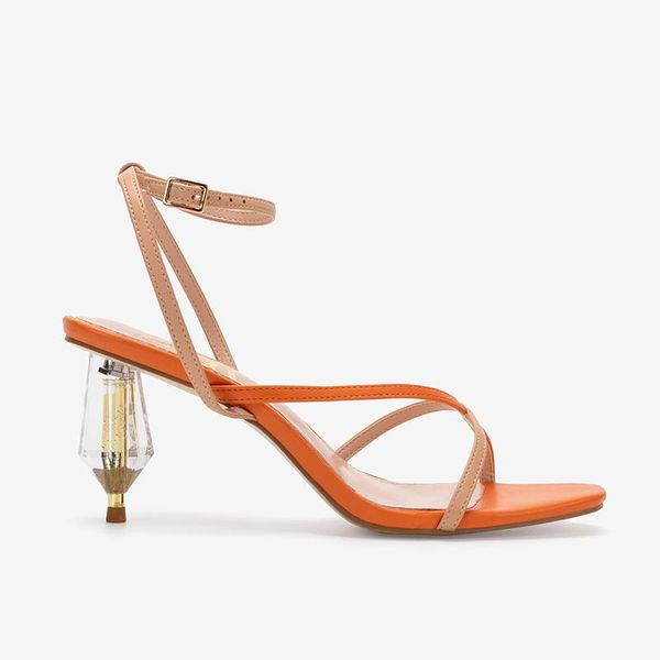 

womens match colors cross-straps strange clear crystal high heel sandals bohemia shoes summer new 2021, Black