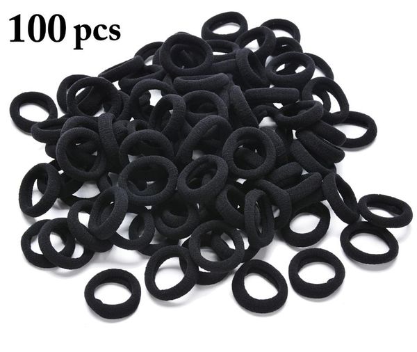 

100pcs hair ties cute elastic no crease tiny hair bands ponytail holder for girls accessories headwear, Slivery;white