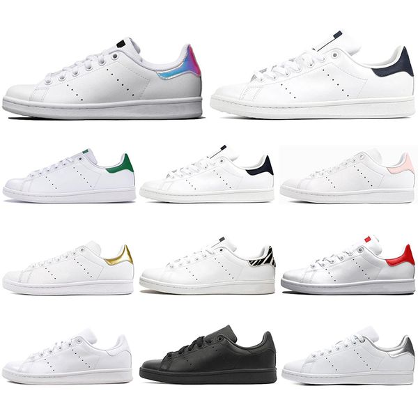 

2020 smith men women flats sneakers black white rainbow fashion lace up loafers mens casual trainer outdoor platform sports shoes 36-44