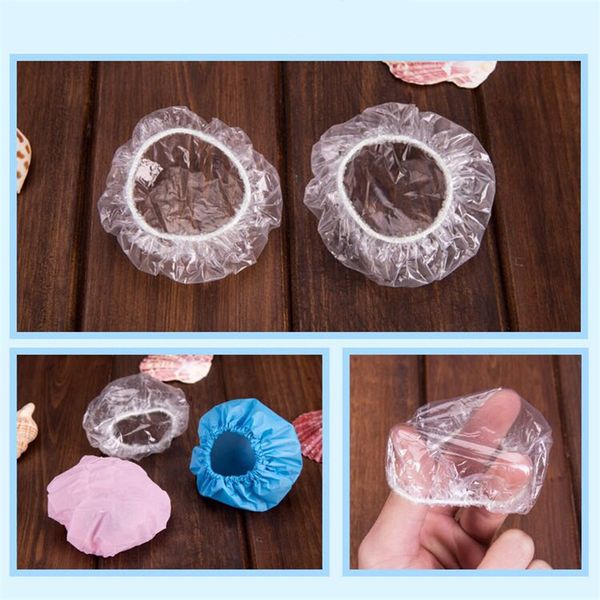 

pcs disposable new waterproof ear zplastic 100 protector cover caps salon hairdressing dye shield earmuffs shower unisex