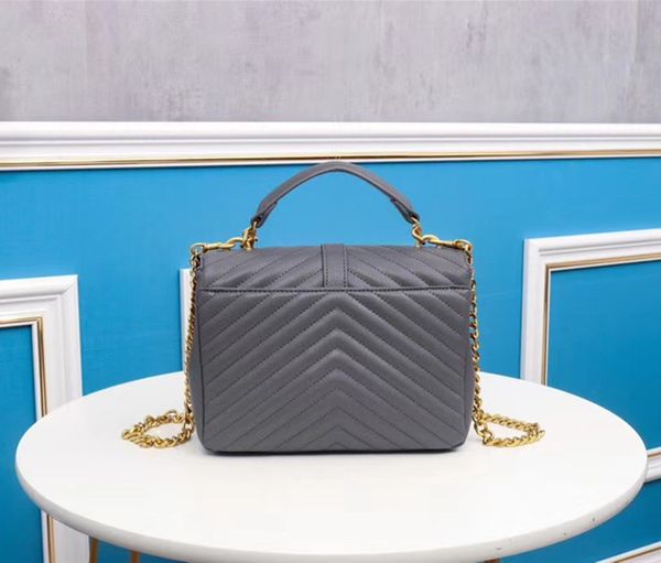 

2020 new popular fashion leather ladies bag, solid color stripe ladies shoulder bag metal chain ing