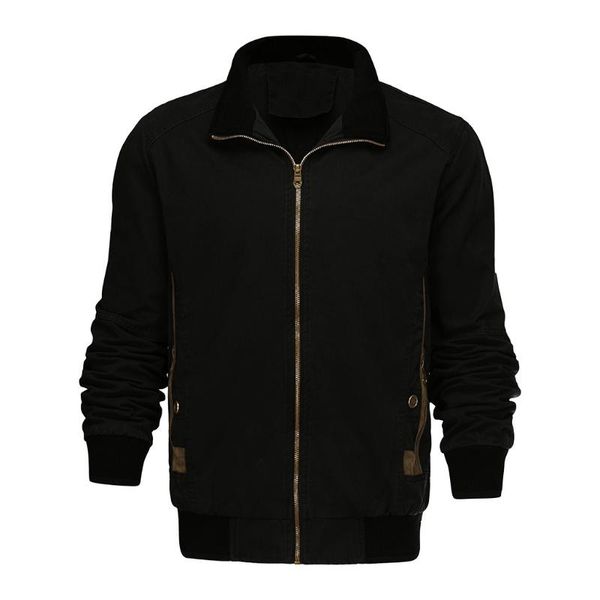 

2020 jacket men new fashion brand winter casual solid long sleeve warm zip pocket slim erkek mont chaquetas hombre veste homme, Black;brown