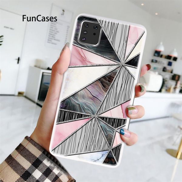 

черно-белая сетка мягкая tpu крышка для samsung galaxy j4 case a71 a81 a91 s20 plus ultra a70 j6 телефон мобильные covers
