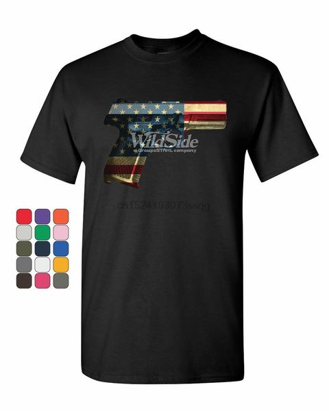 

handgun american flag t-shirt 2nd amendment right to bear arms mens tee shirt sport hooded sweatshirt hoodie