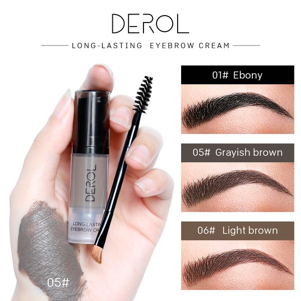 

derol eyebrow gel waterproof long lasting tint makeup brush set brown enhancer eye brow wax dye cream paint cosmetics 0251