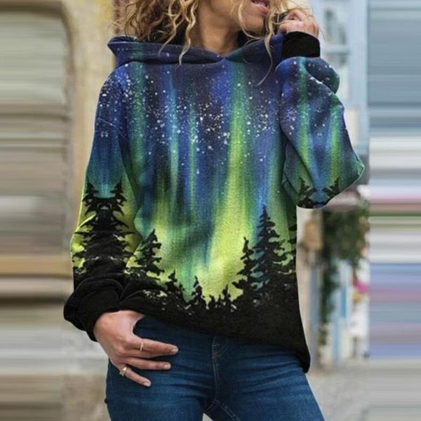 

casual solid hooded hoodies women christmas oversize print long sleeve plus size sweatshirts autumn pullover pure fashion, Black