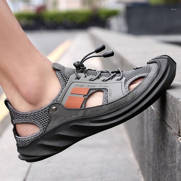 

sandals sandal sale 39 s for beach male men mens size shoes breathable slippers casual1, Black