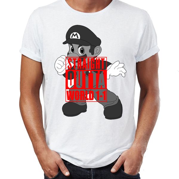 

мужская футболка mario straight outta world 1-1 artsy удивительный произведение printed tee спорта толстовка с капюшоном толстовка