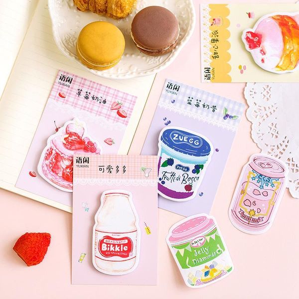 

notes kawaii cute strawberry cream sticker bookmark marker memo pad flags agenda sticky note stationery school office supplies sl19601