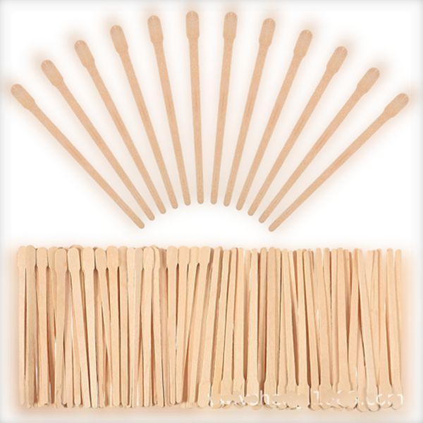 

100pcs disposable wooden waxing stick wax bean wiping wax tool disposable hair removal beauty bar body beauty tool