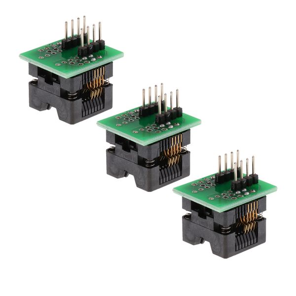 

3pieces sop8 to dip8 programmer adapter socket converter module board narrow chip