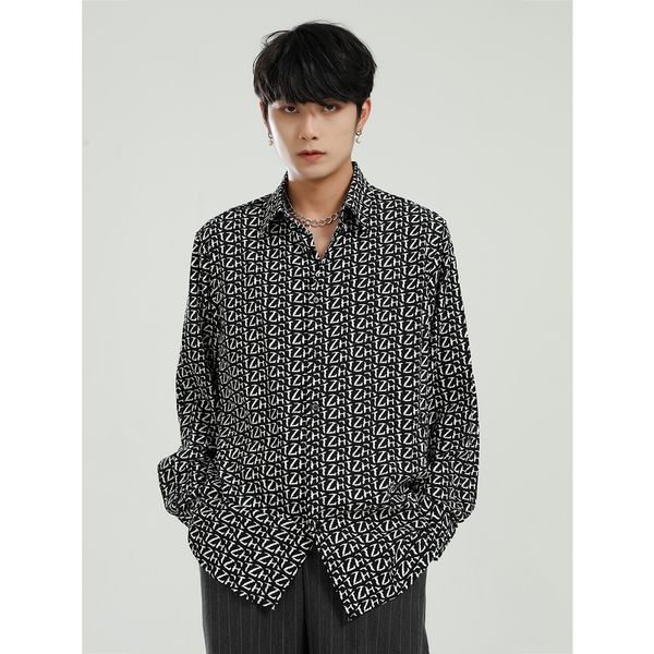 

mtl men's clothing - 2021 spring new korean version loose personality versatile letter design fashion shirt men, Gray