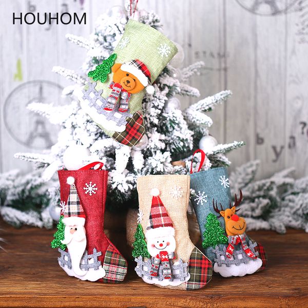 

new year 2021 gift stocking xmas tree decor candy bag noel christmas decorations for home natal navidad 2020
