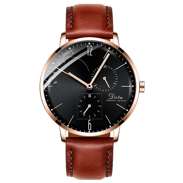 

luxury brand watch japan movement stainless steel back quartz watches men