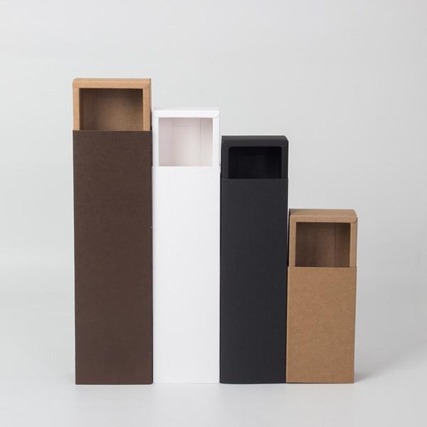 

gift wrap 20pcs 18x12x5cm brown kraft paper box with window cajas de carton packaging cookie macaron wedding