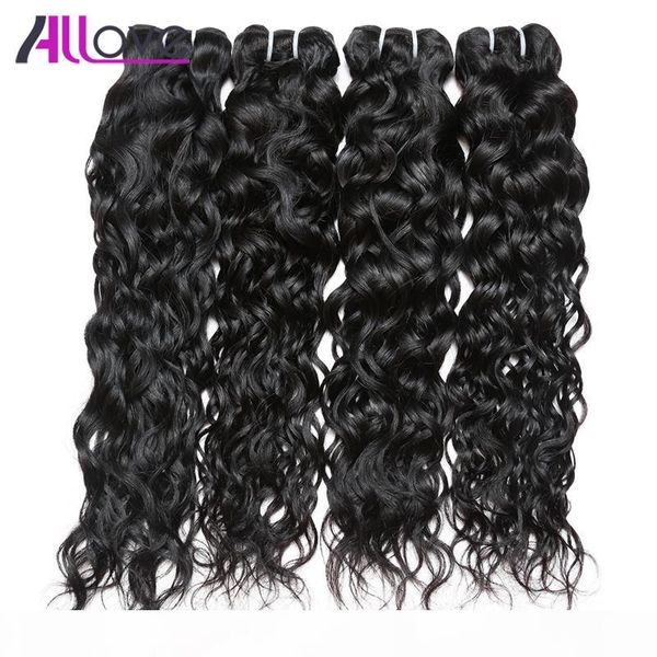 

brazilian hair wefts 4bundles wholesale unprocessed peruvian indian malaysian water wave virgin hair extensions ing, Black