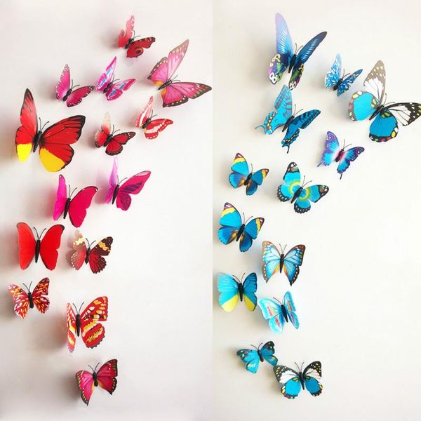

12pcs butterfly wall stickers butterfly 3d wallpaper pvc house decoration wall stickers wallpapers for living room